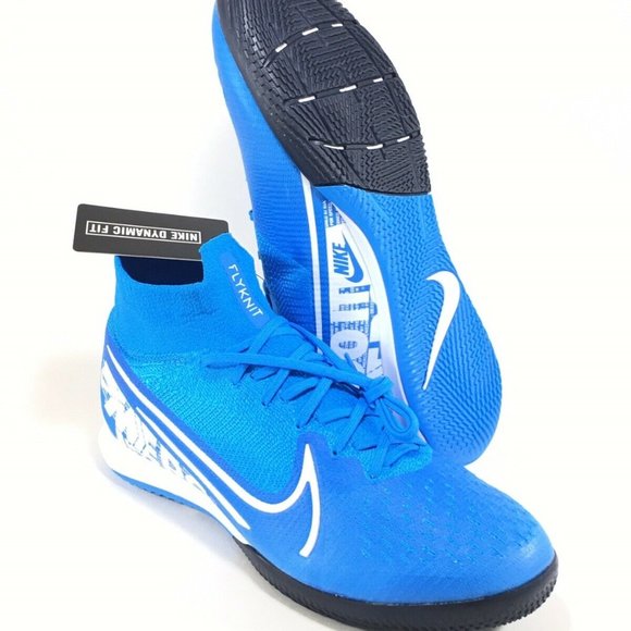 Nike Superfly 7 Elite MDS Firm Ground Boots Blue White.